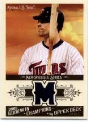 2009 Upper Deck Goodwin Champions Memorabilia #MO Justin Morneau - Minnesota Twins (Piece of Authentic Jersey / Material) (Baseball Cards)