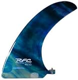 Rainbow Rake Longboard Fin - 8 in. - Green Marble