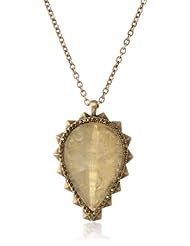 Lucky Brand "Royal Jewels" Pave Set Stone Pendant Necklace, 30"