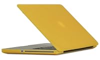 Speck Products MB15AU-SAT-YEL MacBook 15-inch Aluminum Unibody/Black Keyboard See Thru Satin Soft Touch Hard Shell Case (Yellow)