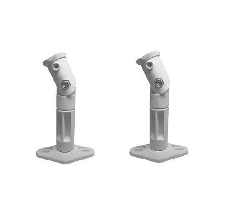 Universal 2 White Satellite Speaker Brackets / Mounts for Walls and Ceiling