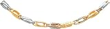 14K Two Tone Gold Fancy Link Bracelet 8.5