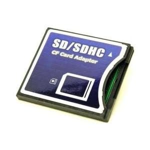 TOPRAM SD SDHC to CFII CF Type II Adapter for Eye-Fi Memory Card - TRSDCF2