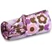 Retro Flower Purple Fleece Blanket Lap Throw