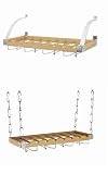 Concept Housewares WR-40528 Solid-Wood Ceiling/Wall-Mount Wine Rack, Natural, 8 Bottle