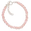 5"+ 1" Extension Pink Czech Glass Bead Children's Bracelet