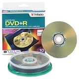 Light Scribe DVD+R Discs, 4.7GB, 16x, Spindle, Gold, 10/pack