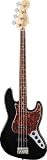 Fender Active Jazz Bass&reg; Guitar with Gig Bag - Rosewood Fretboard, Black, 4 - Ply Brown Shell Pickguard - B000GACWZA