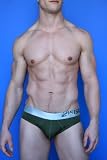 2(x)ist CARBON No-Show Brief for Men - Army