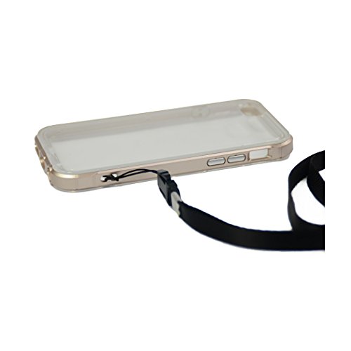 SOSAM iphone 6 Lanyard Necklace Case TPU Shockproof Protective Bumper Case Shell With Transparent Silica Gel cover Lanyard for iPhone 6S Case,iPhone 6 Case (4.7-inch) Retail Packaging (Golden)