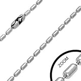 2.4mm Stainless Steel Oblong Ball Chain for Pendant 20 Length