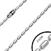 2.4mm Stainless Steel Oblong Ball Chain for Pendant 20 Length