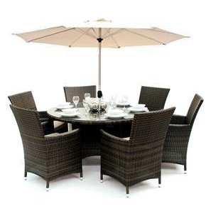 La 6 Seat Rattan Garden Furniture Set Amazon Co Uk Garden Outdoors