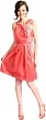 Taffeta Halter Bridesmaid Dress Prom Party Formal Gown Knee-Length