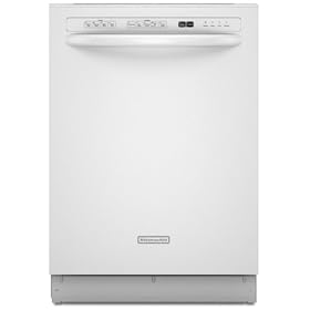 KUDS40CVWH Full Console Dishwasher with 4 Wash Cycles 6 Options Including ProScrub 4 Stainless Ste by KitchenAid