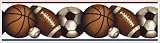 Magnificent Peel & Stick By RoomMates Play Ball Border