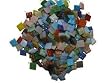 1000 Tiny Mosaic Glass Tiles - Assorted Colors