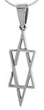 1 1/4 (25 mm) Surgical Steel Star of David Pendant