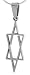 1 1/4 (25 mm) Surgical Steel Star of David Pendant