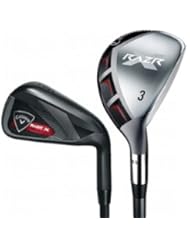 Sports: Callaway Golf Mens Razr X Black Irons Combo Set with Razr X Hybrids (Left Hand, 3-4 Hybrid, 5-PW, Graphite Stiff Shaft) - Callaway Golf