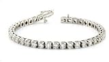 1 Carat Diamond Tennis Bracelet, 14K White Gold