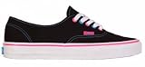 Vans Authentic Black/Pink/Blue Skate Shoes UK 9