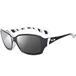 Oakley Discreet Women's Polarized Lifestyle Sports Wear Sunglasses - Black Stripes/Grey