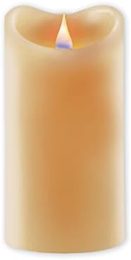 Illusions3 Flameless Candle - 4 x 8 inch Class with 3D Moving Lighted Wick