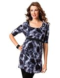 A Pea in the Pod: Elbow Sleeve Cowl Neck Stretch Fabric Maternity Tunic