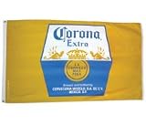 Corona Extra Logo Gold Flag
