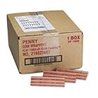 MMF INDUSTRIES Flat kraft paper coin wrappers, holds 50 pennies, red, 1000 box... by Mmf Industries