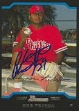 Rob Tejeda, Philadelphia Phillies, 2004 Bowman First Year Autographed Card