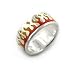 Unique Ring of Flames Sterling Silver Burning Fire Band (Size 4,5,6,7,8,9,10,11,12,13,14,15)