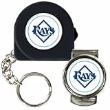 MLB Tampa Bay Rays 6' Tape Measure, Key Chain & Money Clip Set