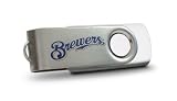 Centon Milwaukee Brewers Edition DataStick Swivel 4 GB USB 2.0 Flash Drive DSVM4 GB-MIL (White)