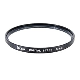EMOLUX 77 mm 8-Point Star Filter (Black) + Worldwide free shiping