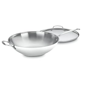 Click here to buy Cuisinart Chefs Classic Stainless 14-Inch Stir-Fry with Helper Handle and Glass Cover by Cuisinart.