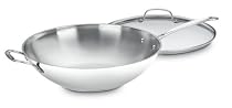 Cuisinart Chef's Classic Stainless 14-Inch Stir-Fry with Helper Handle and Glass Cover