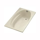 6036 ProFlex Soaking Bath Tub with Flange and Drain Side Option Drain: Left, Finish: Almond