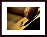 Acoustic Guitar by John K. Nakata 20.00X13.50 Framed with Black Wood Frame