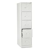 HON(R) 310 Series 5-Drawer Letter File, Light Gray