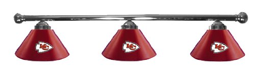 Kansas City Chiefs Pool Table Light - Chrome Bar