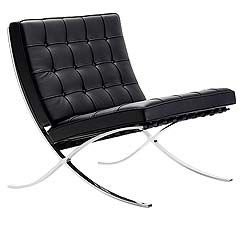 Barcelona Chair by Mies van der Rohe - Black Leather (single seat)