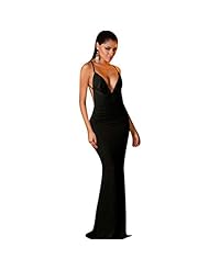 V-neck Open-Back Gathered  Backless Mermaid Sleeveless Evening Dress  with a Brush/Sweep Train  With Ruffles