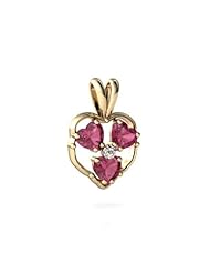 Genuine Pink Tourmaline 14kt Yellow Gold Pendant