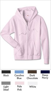 Hanes Women's Fleece Full-Zip Hood - 8 oz