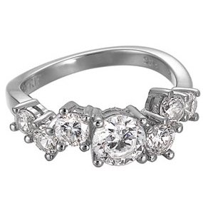 Esprit Damen-Ring glamour criss cross 925 Sterlingsilber 7 Zirkonia farblos Gr. 19 ESRG917 Preisvergleich