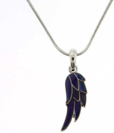 Wing Mood Pendant - 25mm Length, Snake Chain Included