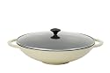 Chasseur Cast Iron Wok Set, Cream, 37 cm