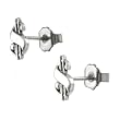Sterling Silver Dollar Sign Stud Earrings